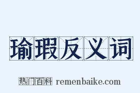 瑜瑕反义词是什么意思的图片